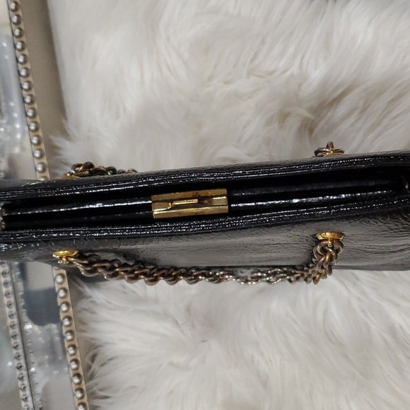 Vtg Koret black leather hand purse - Picture 5 of 16